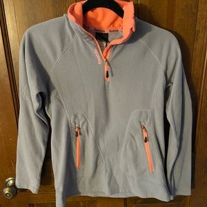 Reebok grey and pink pullover sweatshirt
